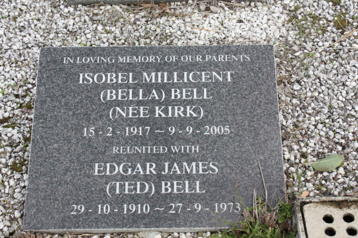 BELL Edgar James 1910-1973 &amp; Isobel Millicent KIRK 1917-2005