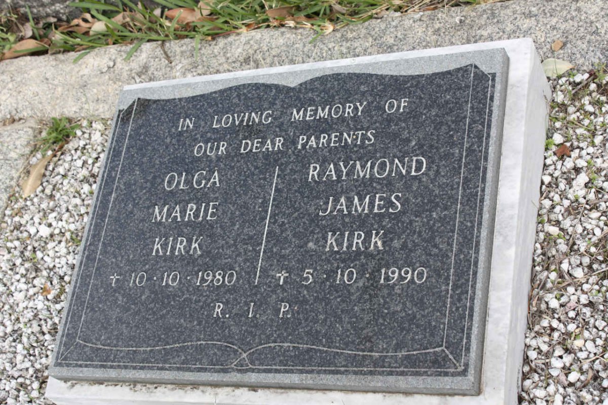 KIRK Raymond James -1990 &amp; Olga Marie -1980