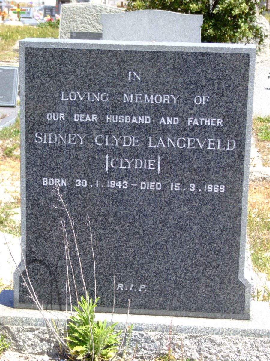 LANGENHOVEN Sidney Clyde 1943-1969