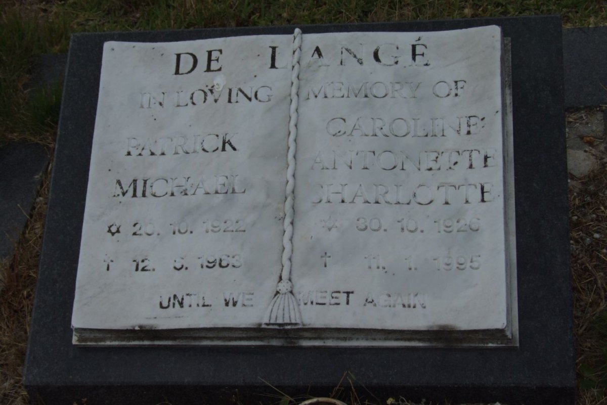 LANGE Patrick Michael, de 1922-1963 &amp; Caroline Antonette Charlotte 1926-1995
