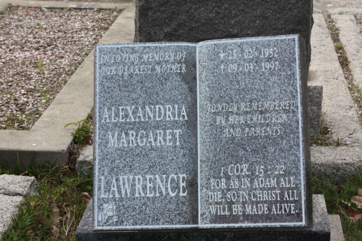 LAWRENCE Alexandria Margaret 1952-1997