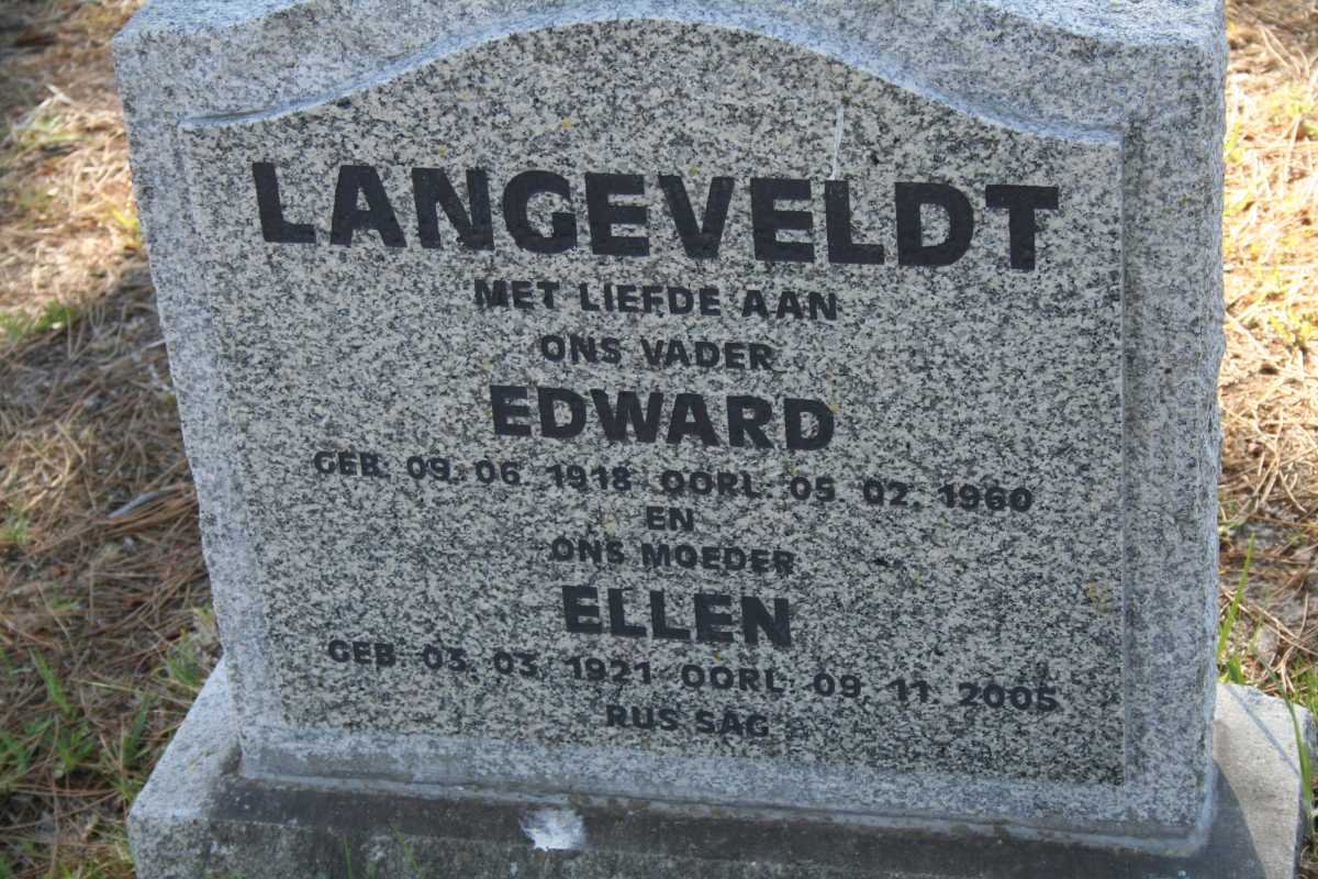 LANGEVELDT Edward 1918-1960 &amp; Ellen 1921-2005