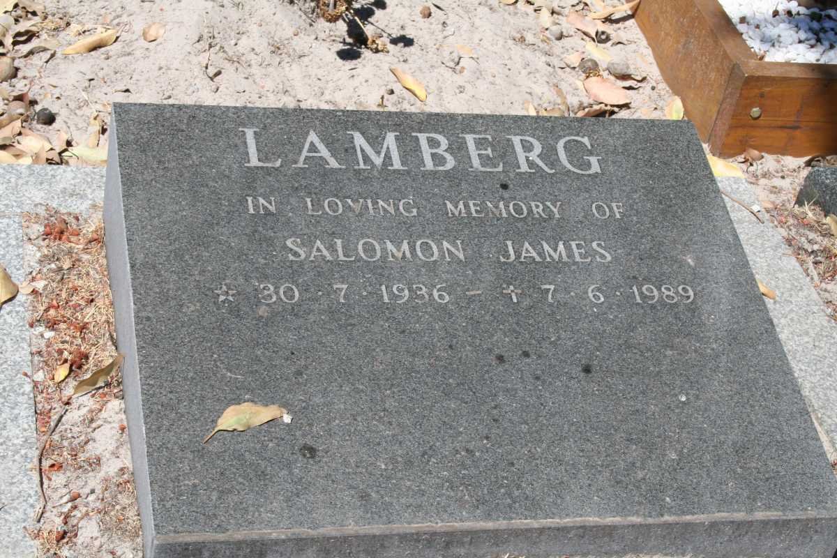 LAMBERG Solomon James 1936-1989