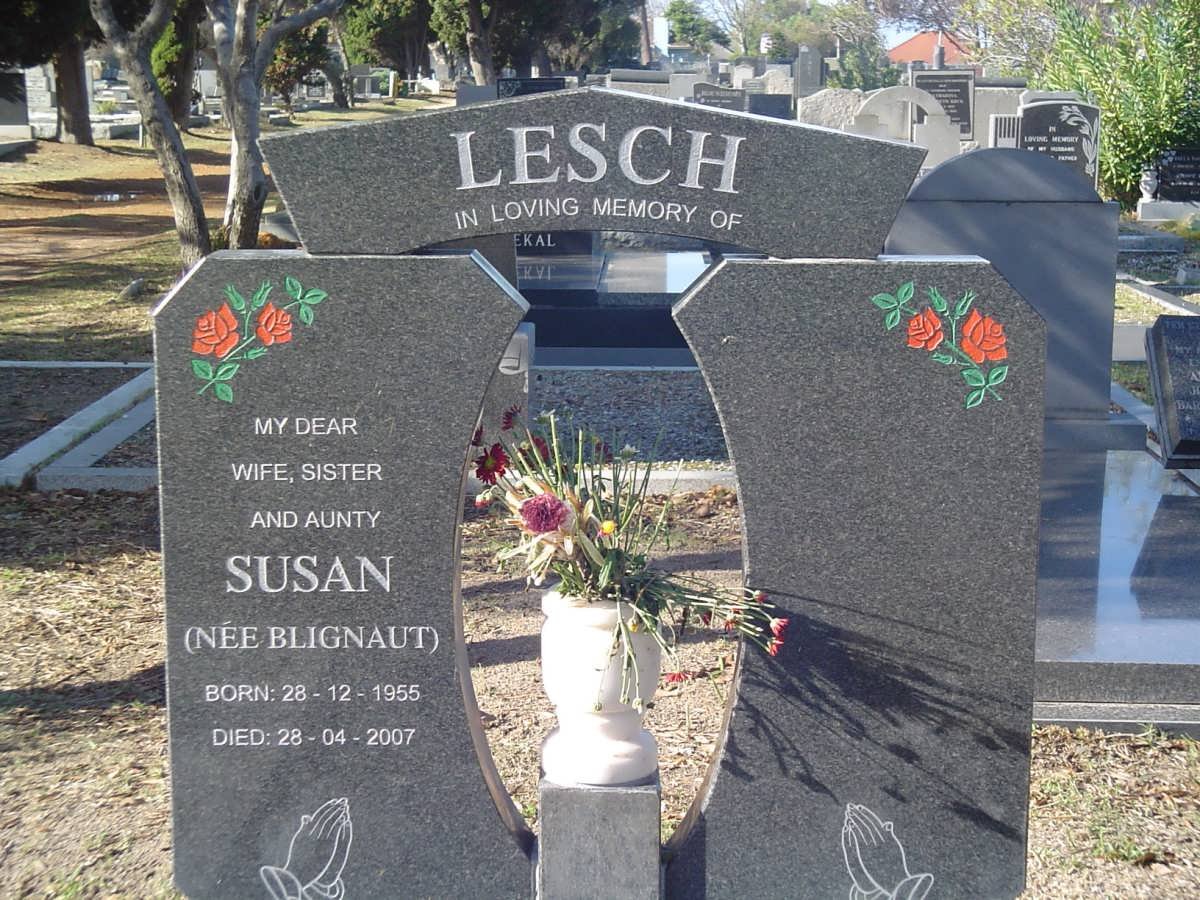 LESCH Susan nee BLIGNAUT 1955-2007