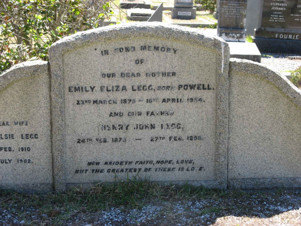 LEGG Henry John 1874-1958 &amp; Emily Eliza 1979-1954 :: LEGG Joan Elsie 1910-1982 _1