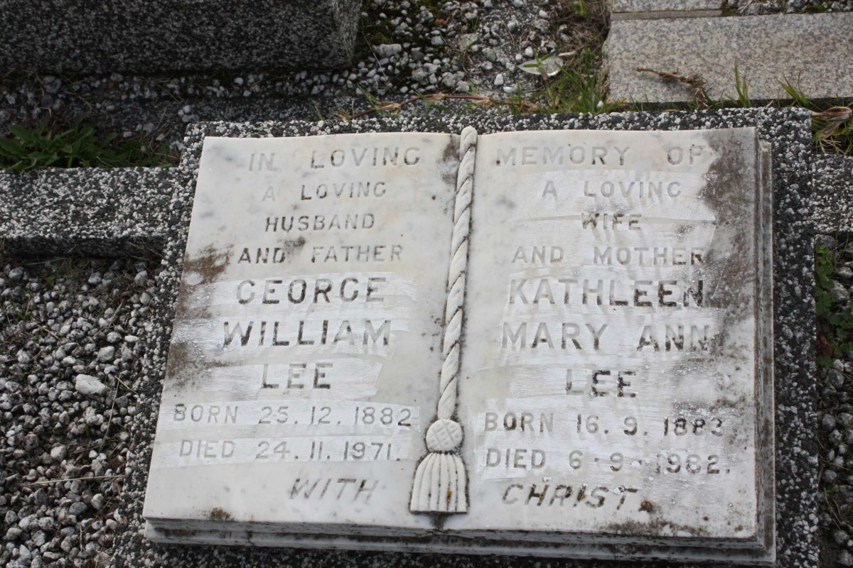 LEE George William 1882-1971 &amp; Kathleen Mary Ann 1883-1962