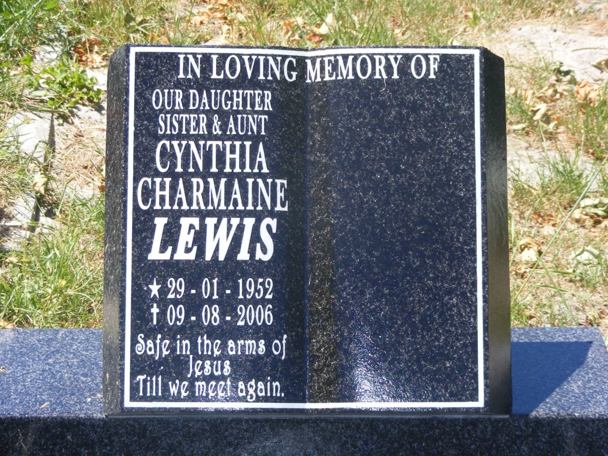 LEWIS Cynthia Charmaine 1952-2006