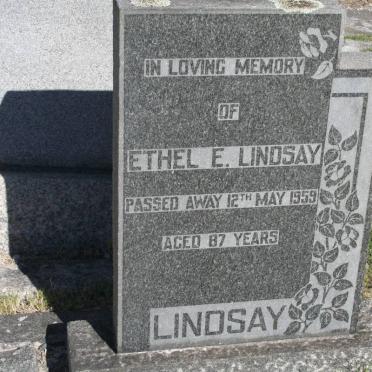 LINDSAY Ethel E. -1959