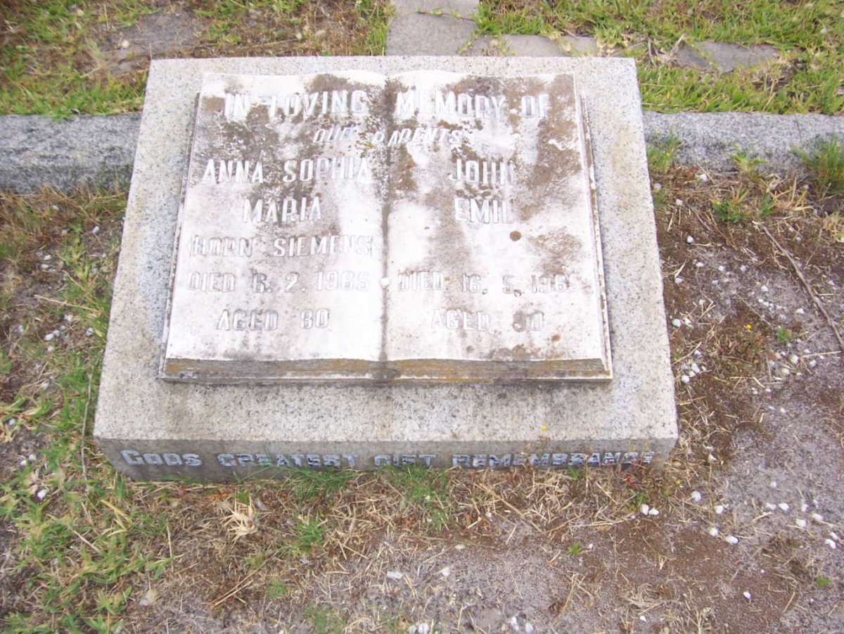 LINDENBERG John Emil -1965 &amp; Anna Sophia Maria SIEMENS -1965 _2