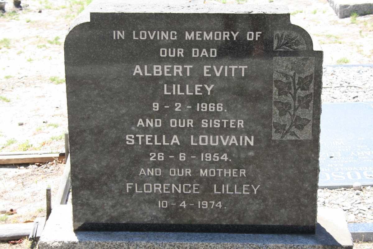 LILLEY Albert Evitt -1966 &amp; Florence -1974 :: LOUVAIN Stella Louvain -1954