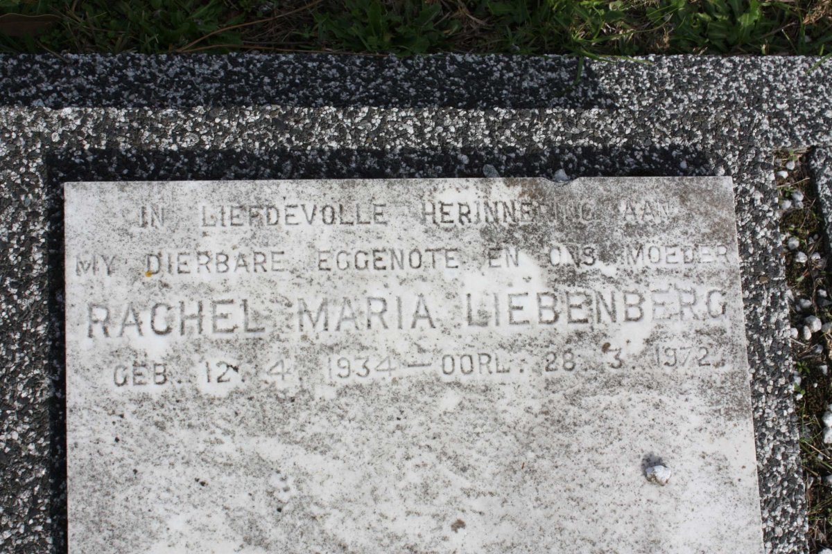 LIEBENBERG Rachel Maria 1934-1972