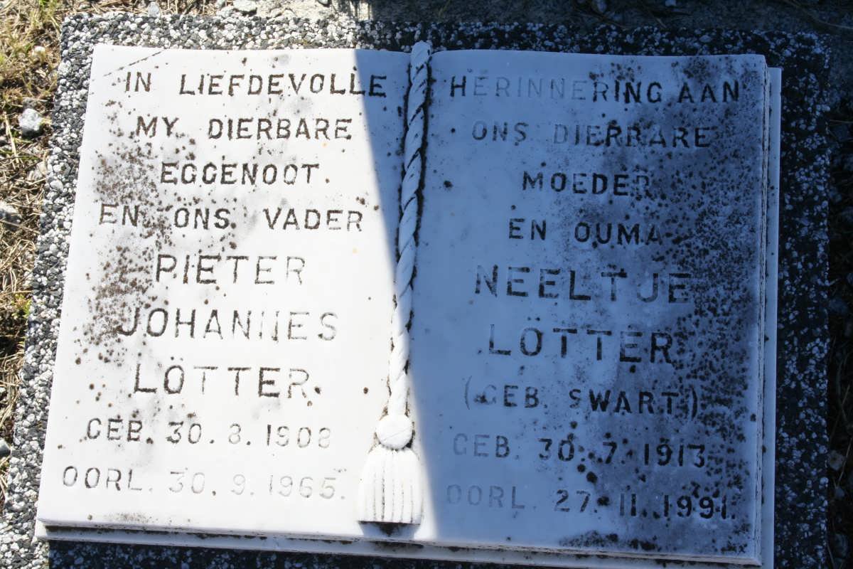 LÖTTER Pieter Johannes 1908-1965 &amp; Neeltje SWART 1913-1991