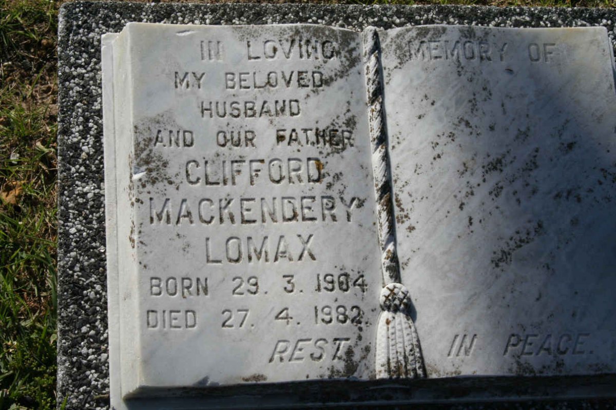 LOMAX Clifford MacKendery 1904-1982