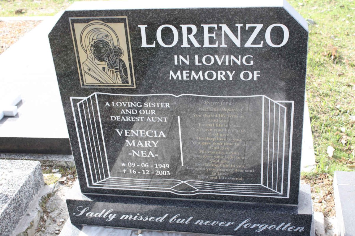 LORENZO Venecia Mary 1949-2003