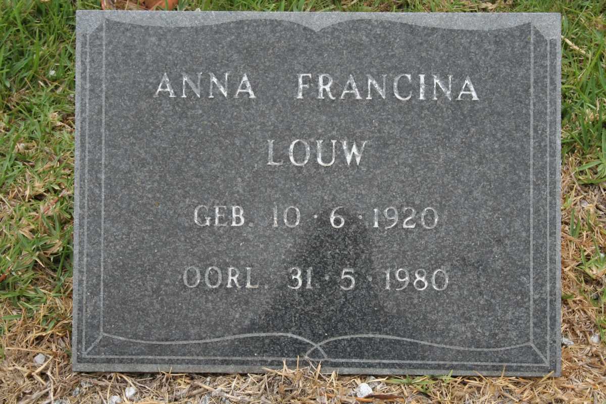 LOUW Anna Francina 1920-1980