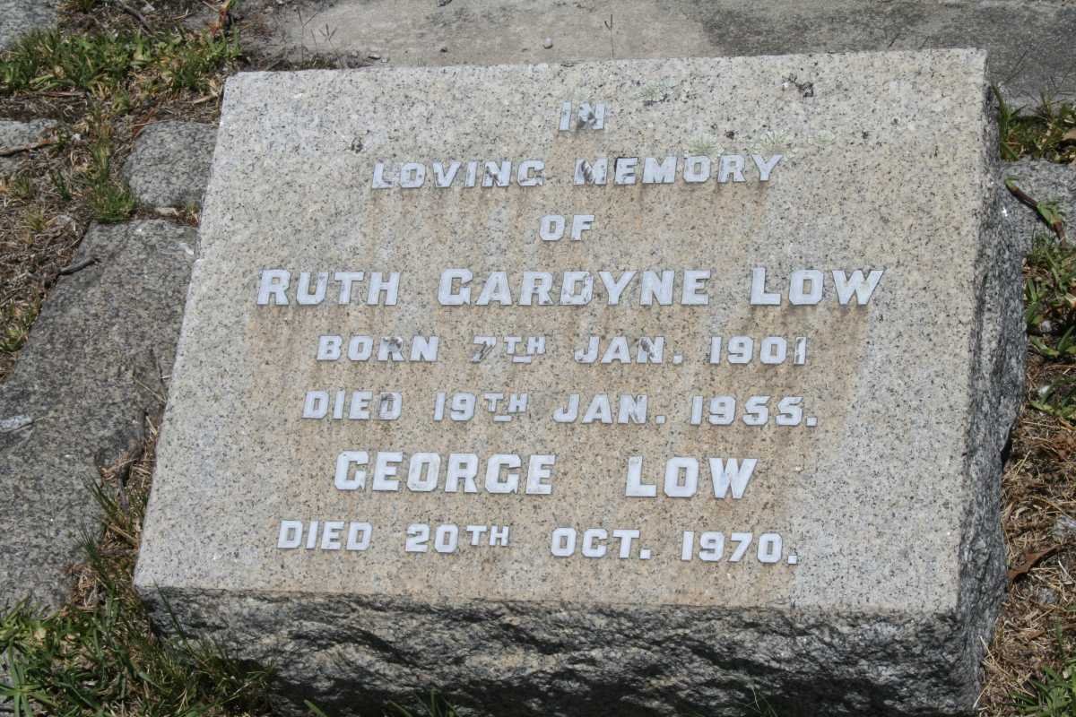 LOW George -1970 &amp; Ruth Gardyne 1901-1955