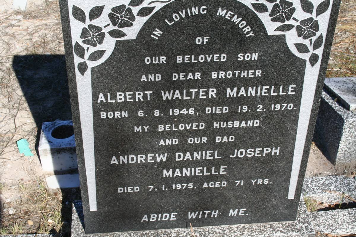 MANIELLE Andrew Daniel Joseph -1975 :: MANIELLE Albert Walter 1946-1970