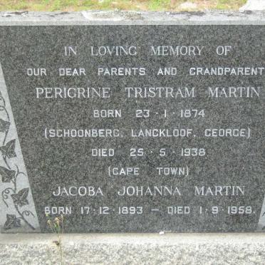 MARTIN Perigrine Tristram 1874-1938 & Jacoba Johanna 1893-1958