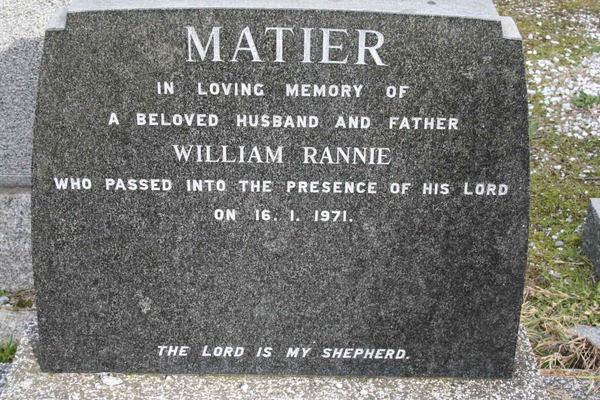 MATIER William Rannie -1971
