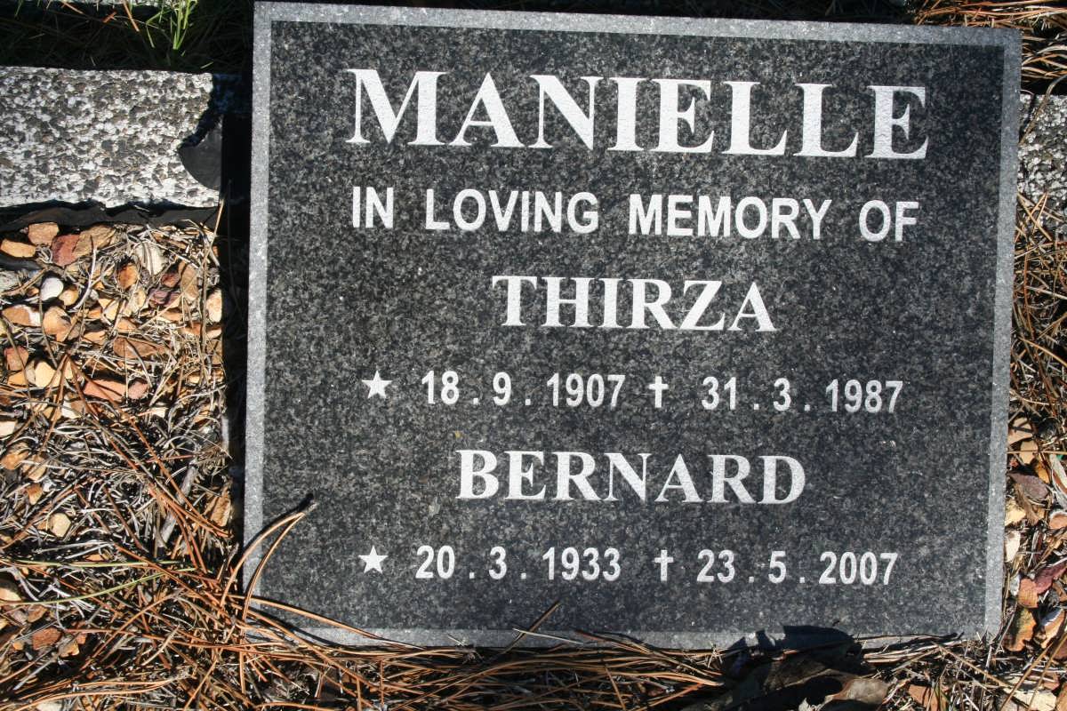 MANIELLE Thirza 1907-1987 :: MANIELLE Bernard 1933-2007 