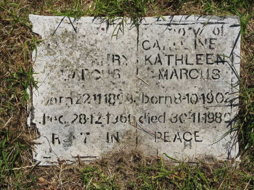 MARCUS ?? nry 1898-1960 & Ca??ine Kathleen 1902-1980
