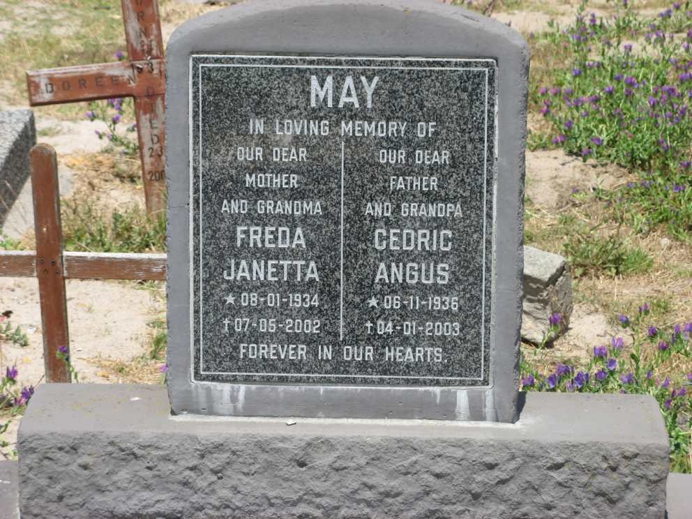 MAY Cedric Angus 1936-2003 & Freda Janetta 1934-2002