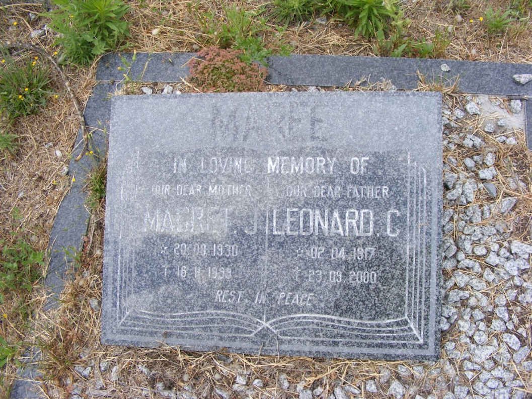 MAREE Leonard C. 1917-2000 &amp; Magret J. 1930-1999