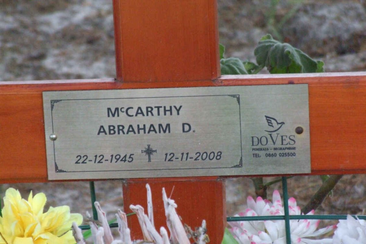MCCARTHY Abraham D. 1945-2008