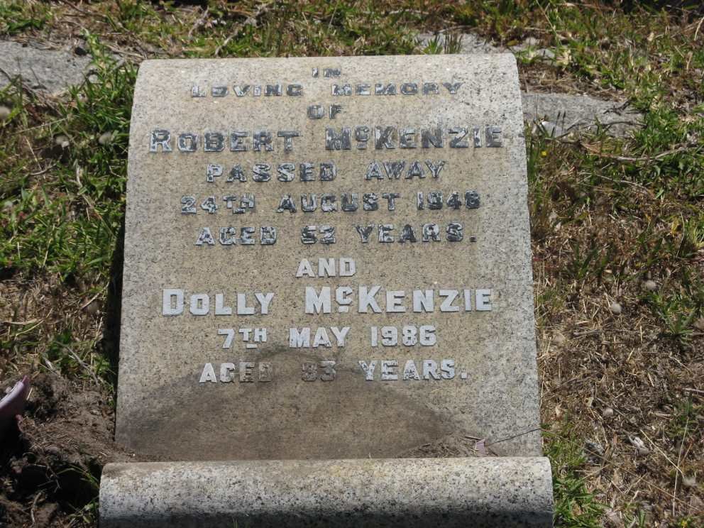 MCKENZIE Robert -1948 & Dolly -1986