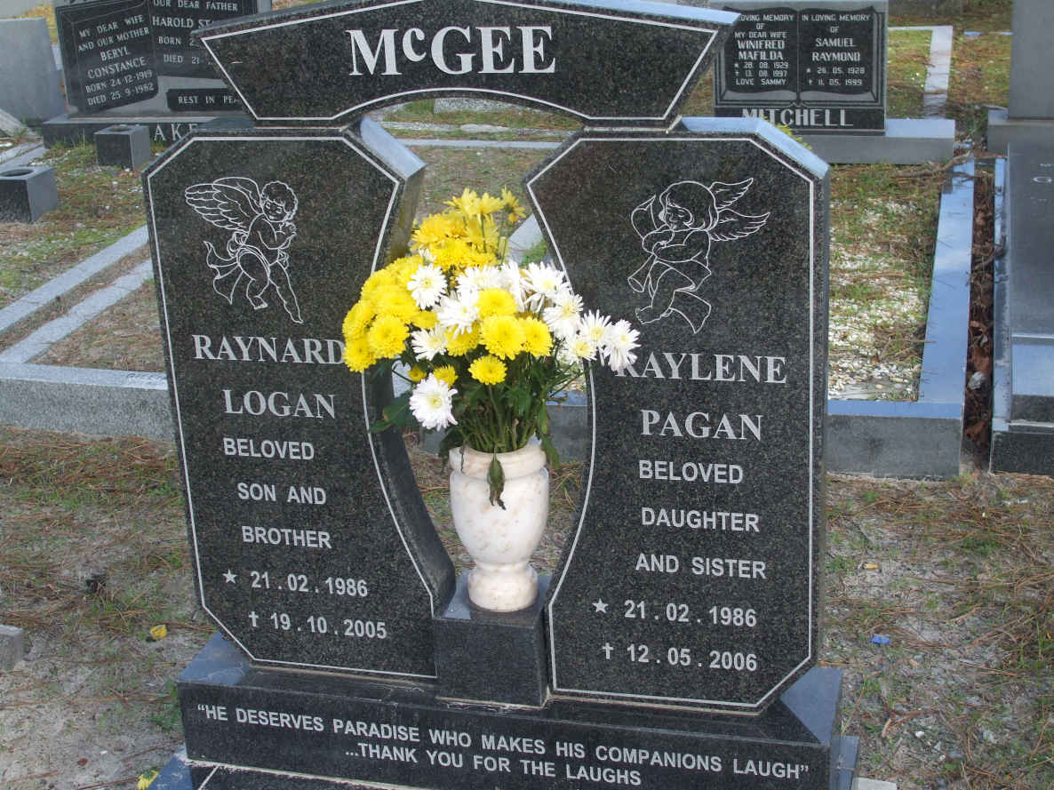 MCGEE Raynard Logan 1986-2005 :: MCGEE Raylene Pagan 1986-2006