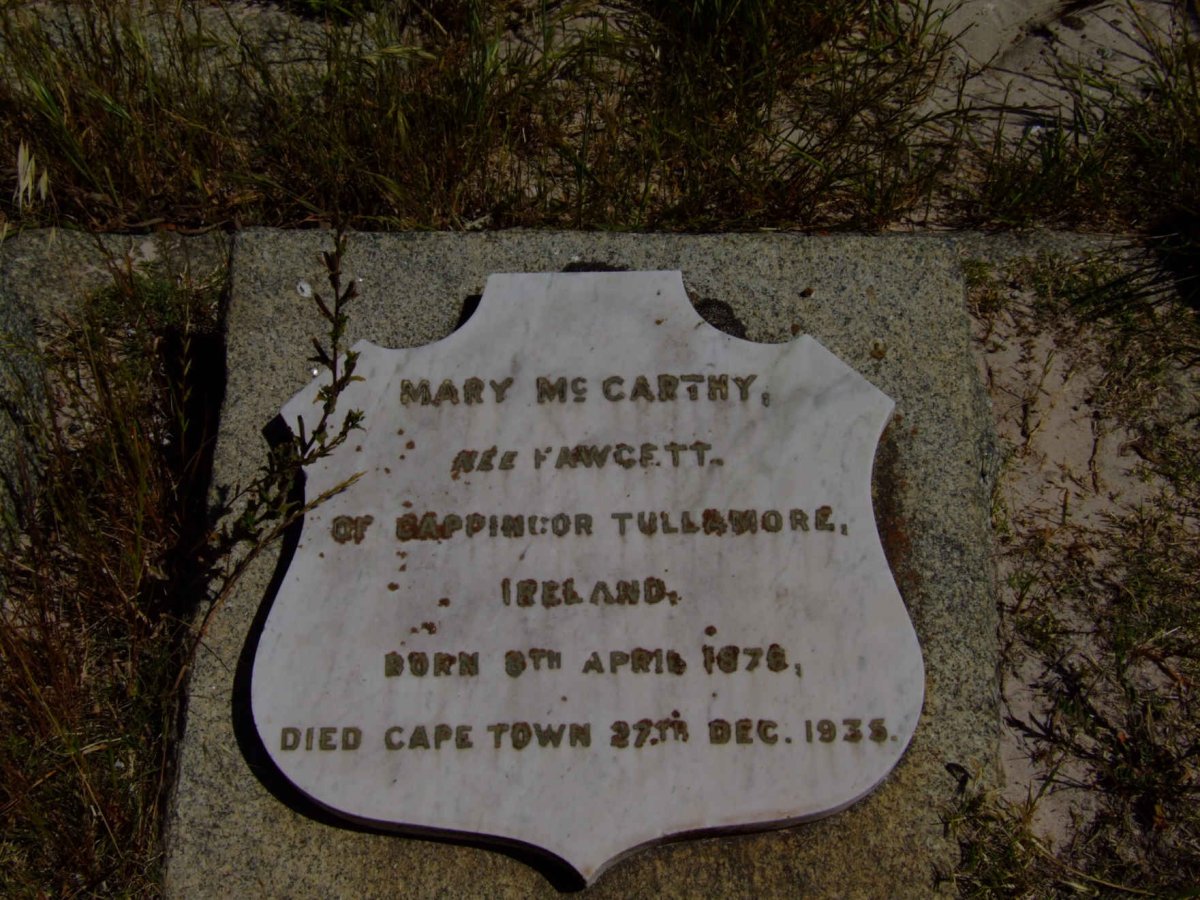 MCCARTHY Mary nee FAWCETT 1876-1935