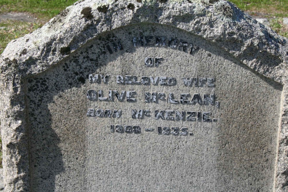 MCLEAN Olive nee MCKENZIE 1908-1935