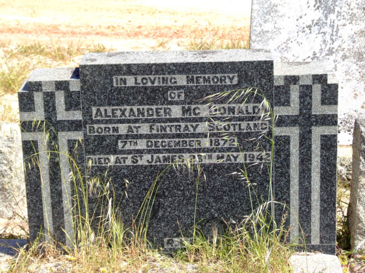 MCDONALD Alexander 1872-1942