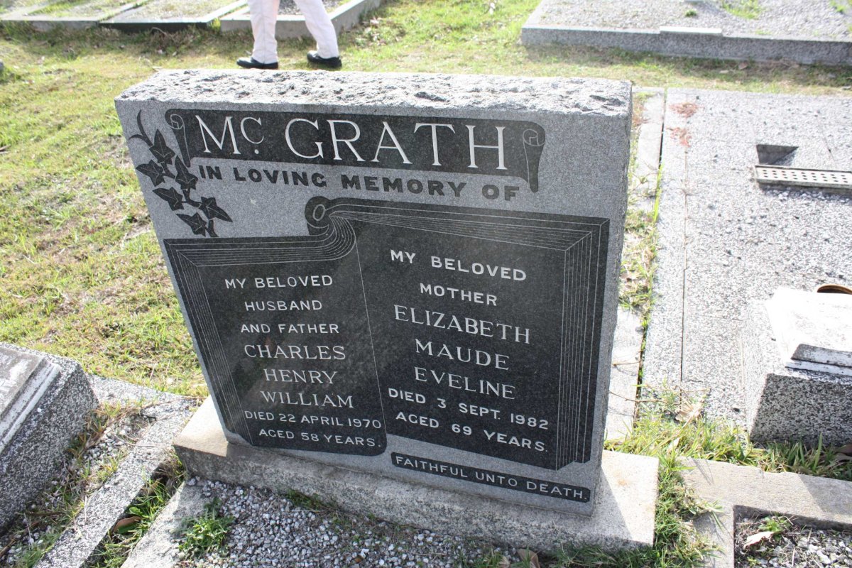 MCGRATH Charles Henry William -1970 & Elizabeth Maude Eveline -1982