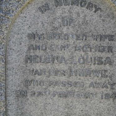 MERWE Helena Louisa, van der -1944