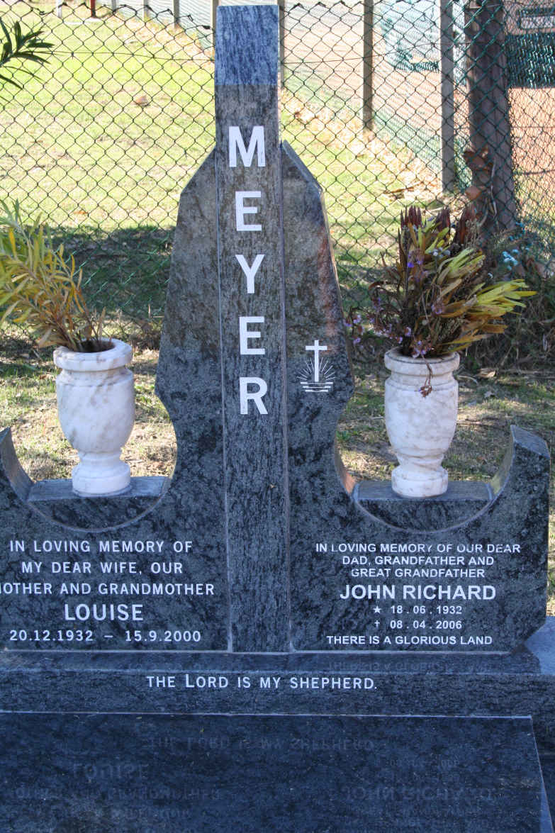 MEYER John Richard 1932-2006 & Louise 1932-2000