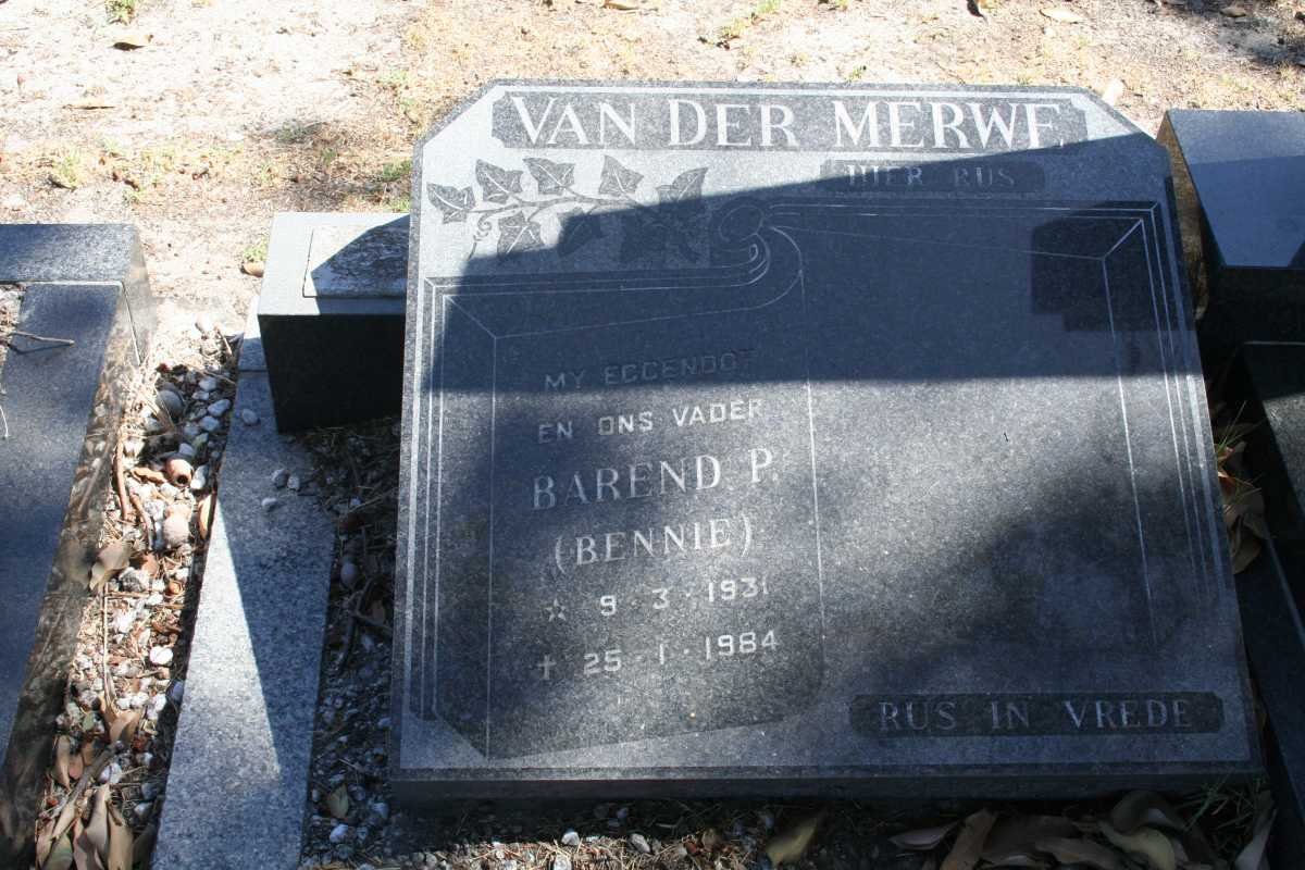 MERWE Barend P., van der 1931-1984