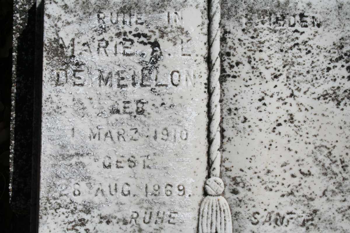 MEILLON Marie A.L., de 1910-1969