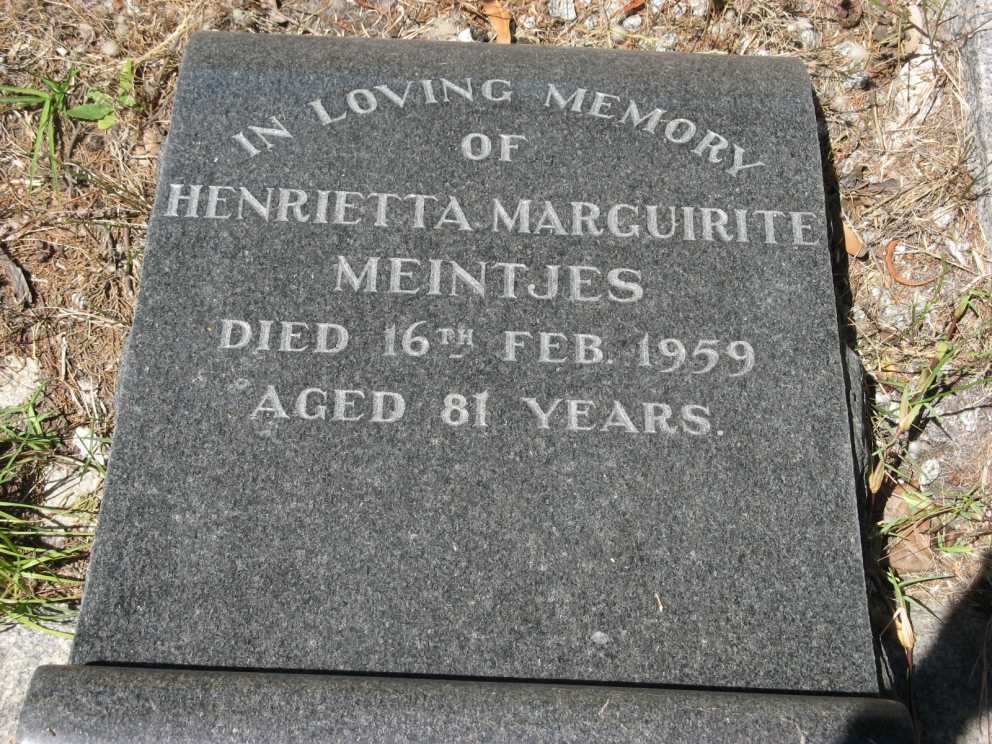MEINTJES Henrietta Marguirite -1959