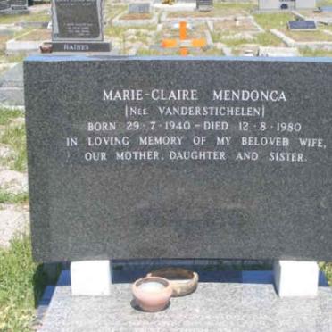 MEDONCA Marie-Claire nee VANDERSTICHELEN 1940-1980