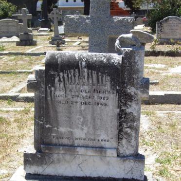MERWE Louis, van der 1923-1945
