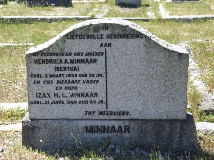MINNAAR Izak H.L. -1969 &amp; Hendrika A. -1939