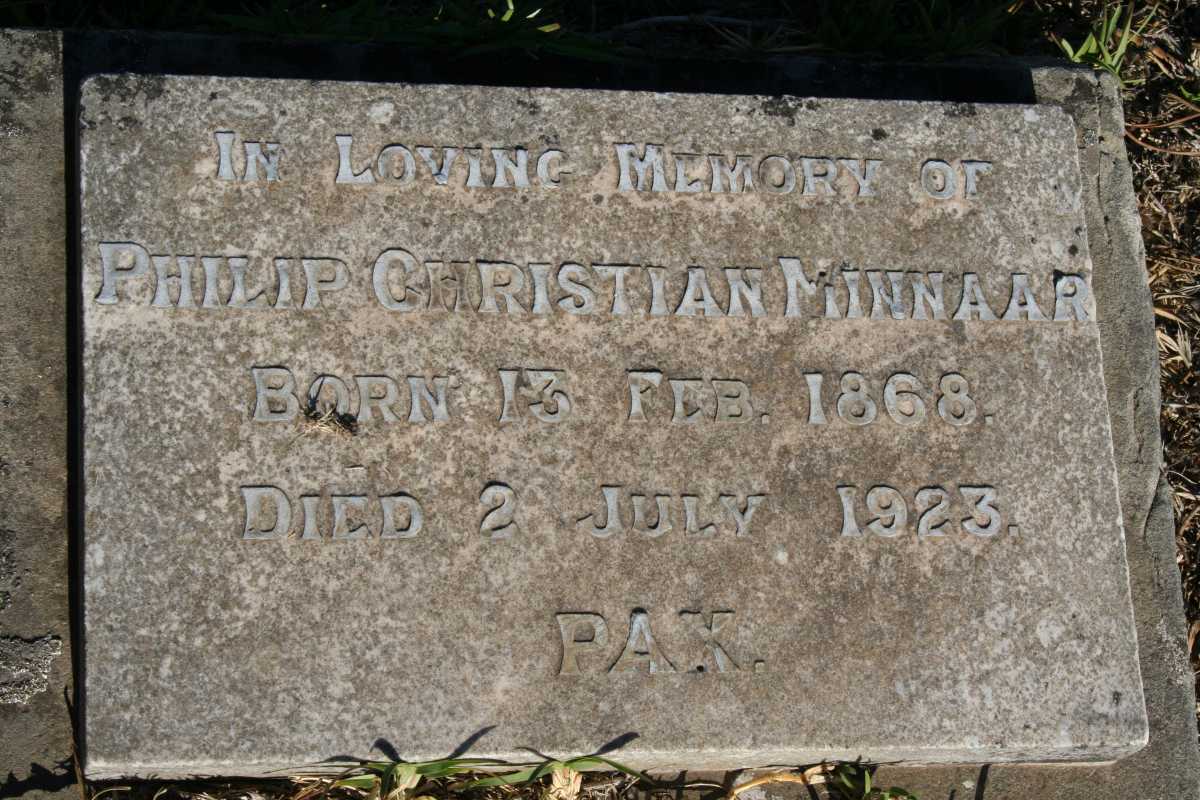 MINNAAR Philip Christian 1868-1923