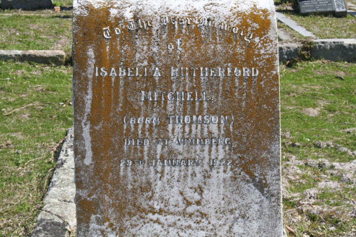 MITCHELL Isabella Rutherford nee THOMSON -1922