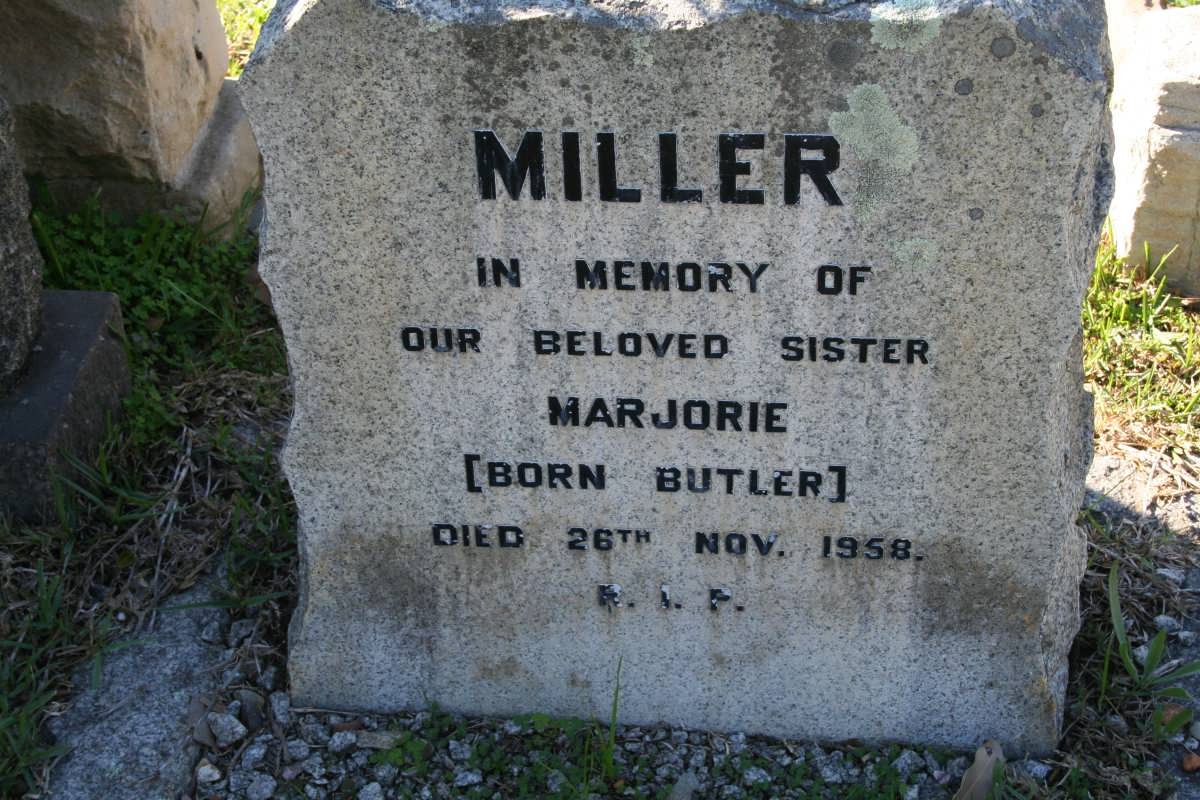 MILLER Marjorie nee BUTLER -1958