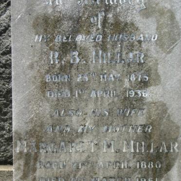 MILLAR R.B. 1875-1936 & Margaret M. 1880-1951