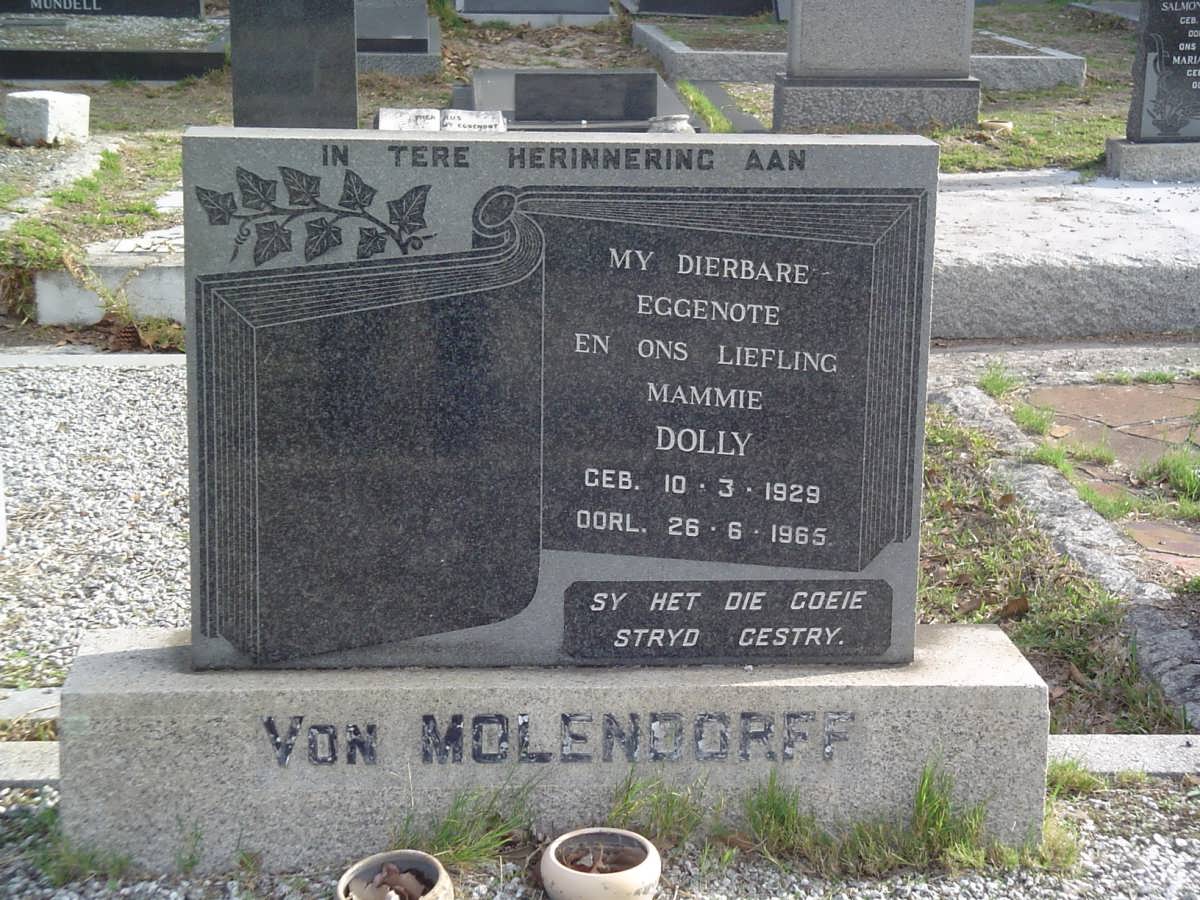 MOLENDORFF Molly, von 1929-1965