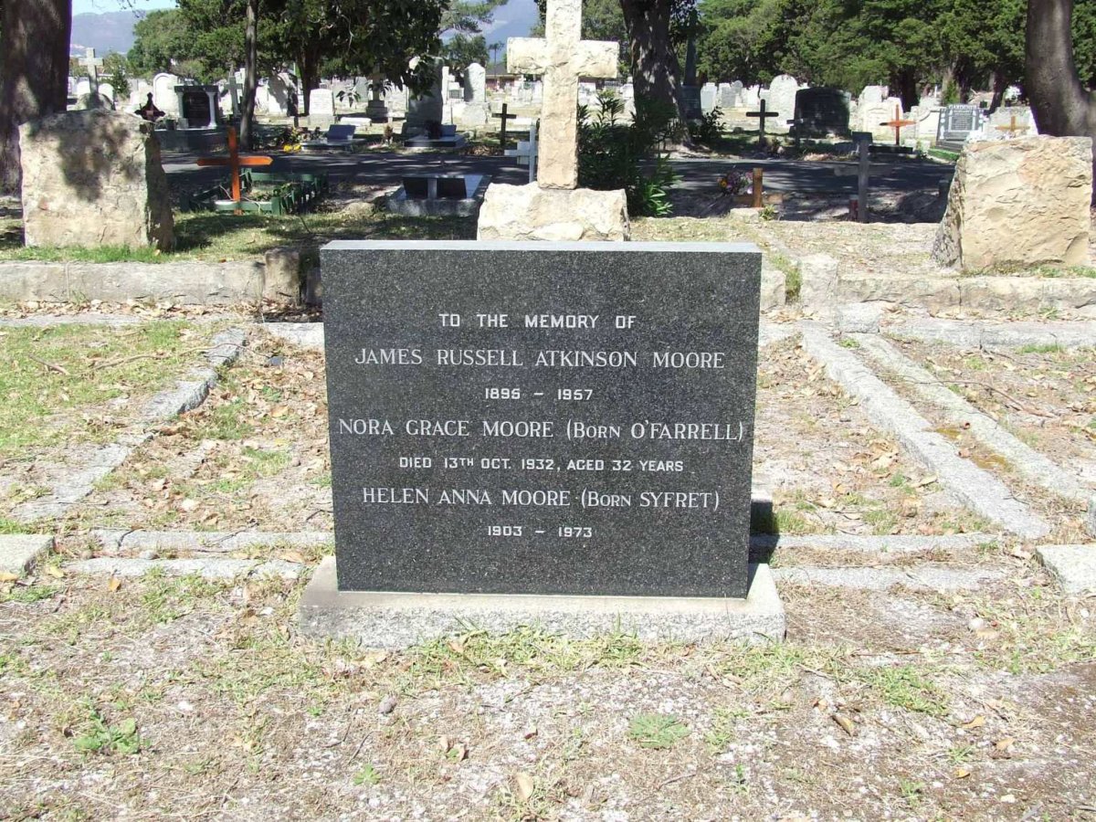 MOORE James Russell Atkinson 1895-1957 & Nora Grace OFARRELL -1932 :: MOORE Helen Anna SYFERT 1903-1973