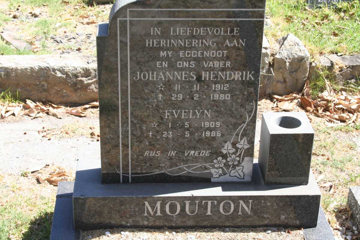 MOUTON Johannes Hendrik 1912-1980 & Evelyn 1909-1986