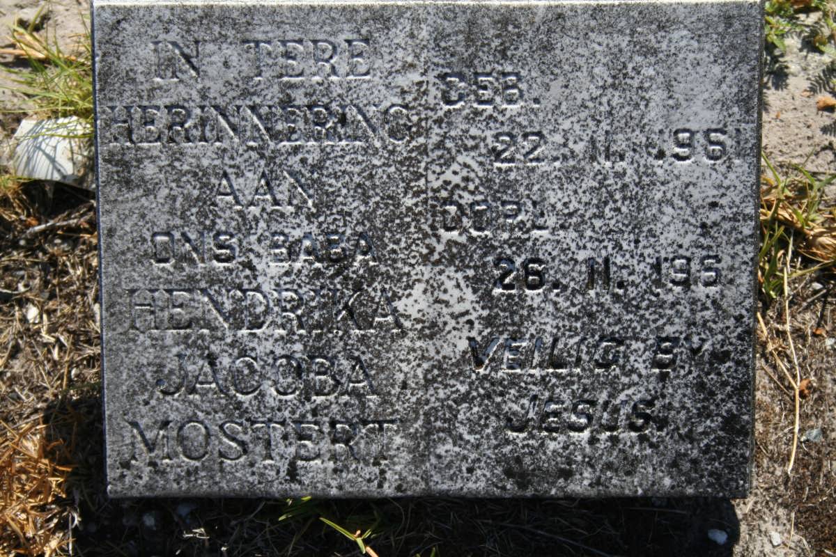 MOSTERT Hendrika Jacoba 1961-1961